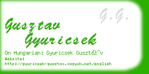 gusztav gyuricsek business card